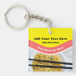 Funny Ramen Noodles Packet Custom Message Schlüsselanhänger