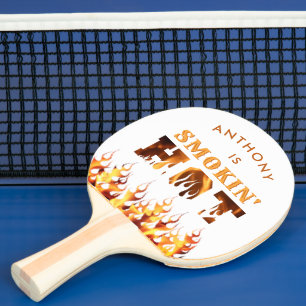 Funny RAOKIN HOT Feuer Flammen Personalisiert Tischtennis Schläger