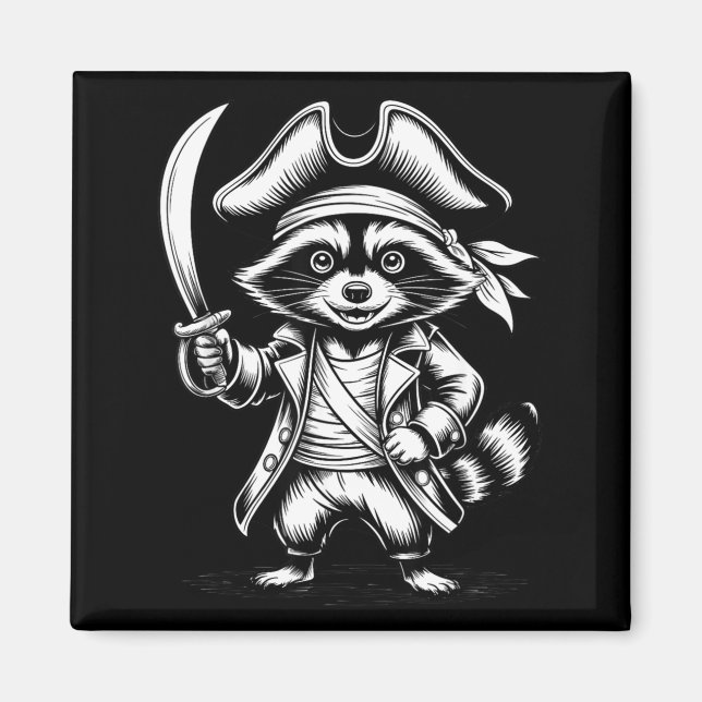 Funny Rate Raccoon  Magnet (Vorne)