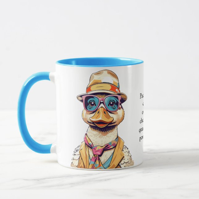 Funny Ratgeber von einer Ente Tasse (Links)