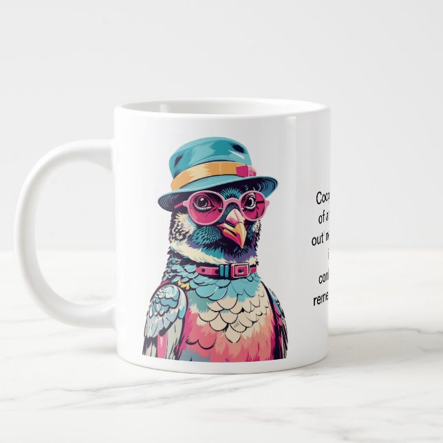Funny Ratgeber von einer Taube Jumbo-Tasse (Links)