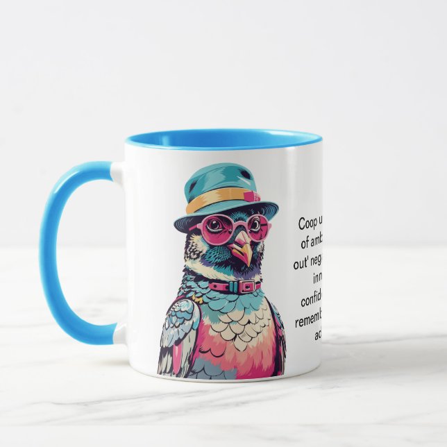 Funny Ratgeber von einer Taube Tasse (Links)