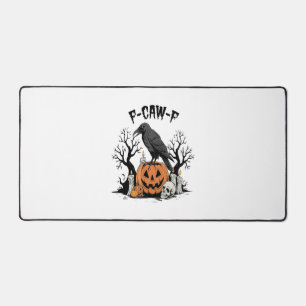 Funny Raven, F-Caw-F, Skull Raven, Gothic Crow Schreibtischunterlage