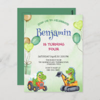 Funny Rawr T-Rex Dinosaurier Traktor Geburtstag