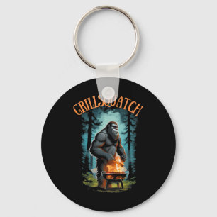 Funny Rbecue Griller Shirt - Bigfoot Grilling Sasq Schlüsselanhänger