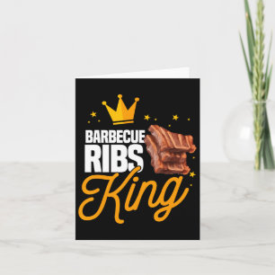 Funny Rbecue Ribs King Grillen Meat Season Matchin Karte