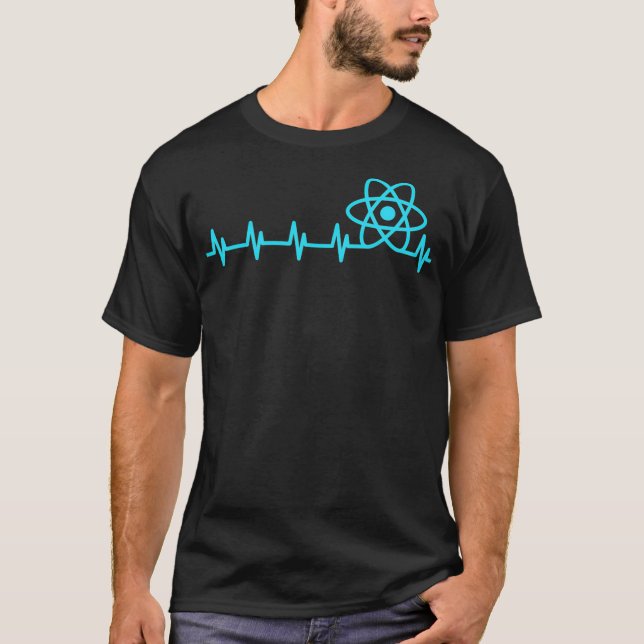 Funny Reactjs Heartbeat Javascript-Programm T-Shirt (Vorderseite)