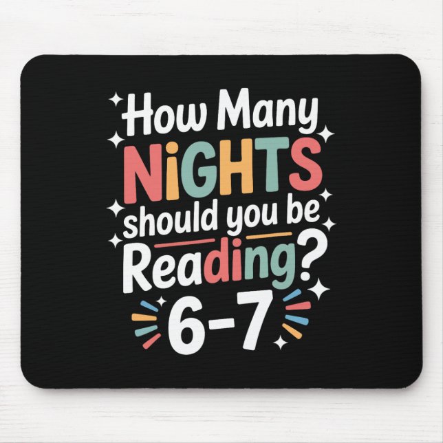 Funny Reading 6 7 Six Seven Meme English Teacher B Mousepad (Vorne)