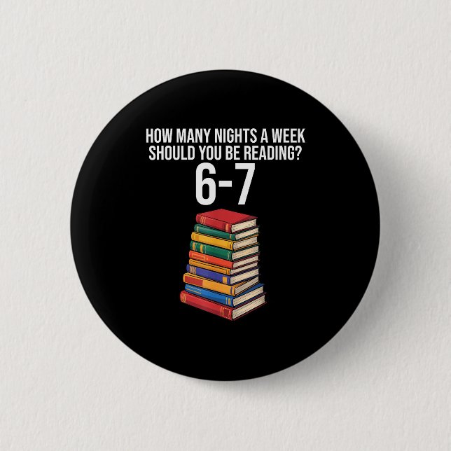 Funny Reading Book Teacher 67 Six Seven Meme  Button (Vorderseite)