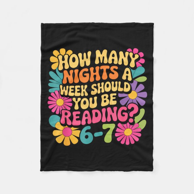 Funny Reading Book Teacher 67 Six Seven Meme  Fleecedecke (Vorderseite)