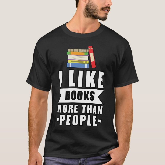 Funny Reading Design T-Shirt (Vorderseite)