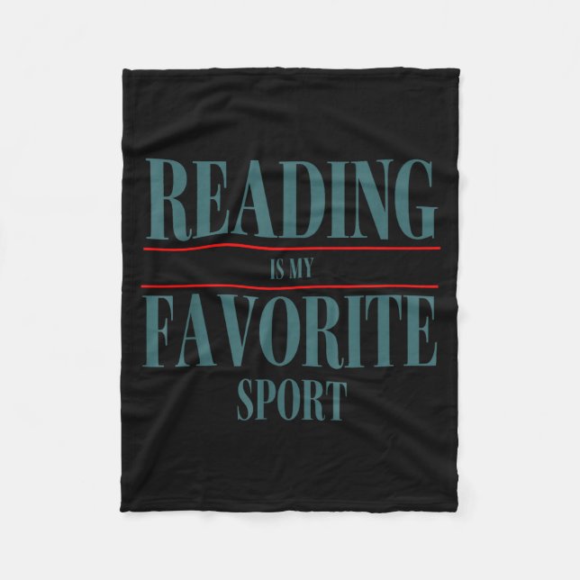 Funny Reading Is My Favorite Srt Book Lover Quote  Fleecedecke (Vorderseite)