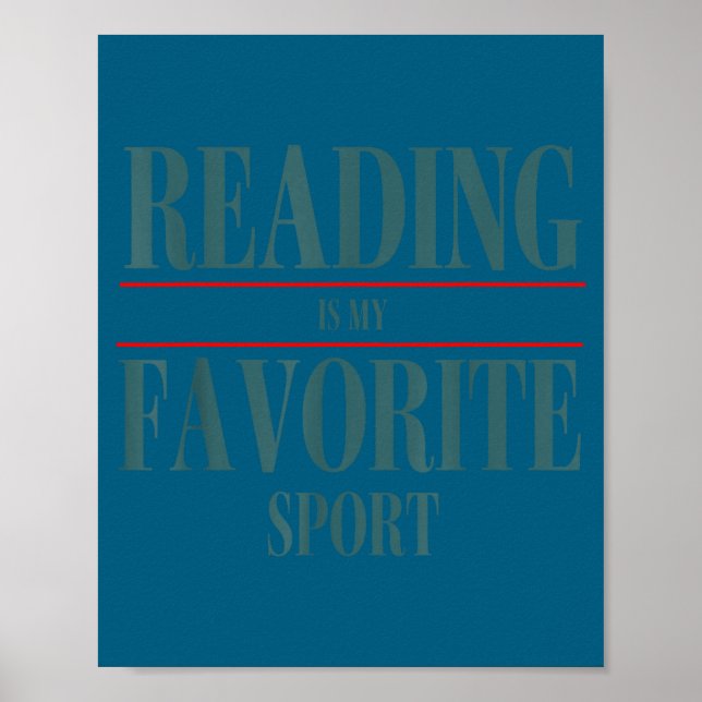 Funny Reading Is My Favorite Srt Book Lover Quote  Poster (Vorne)