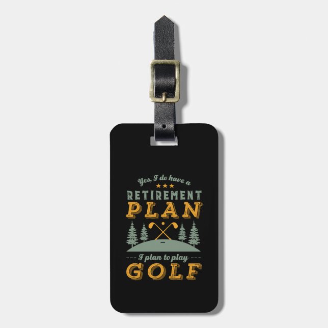 Funny Ready Quote Rezisionsplan Spielen Golf Gepäckanhänger (Vorderseite vertikal)