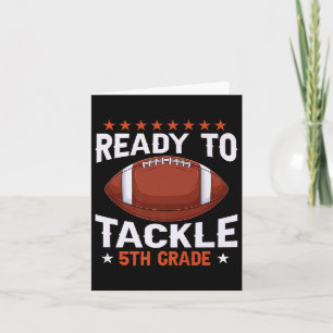 Funny ready to fight 5th 5 th Grade Football back  Karte