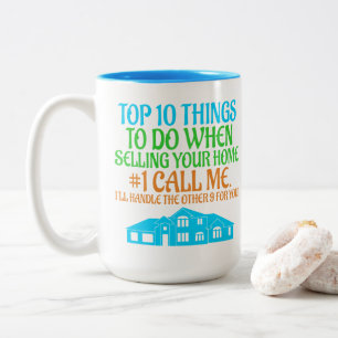 Funny Real Anwesen Agent Broker Geschenk Realtor Zweifarbige Tasse