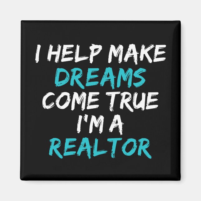 Funny Real Anwesen Agent Broker Realtor Niedlich H Magnet (Vorne)