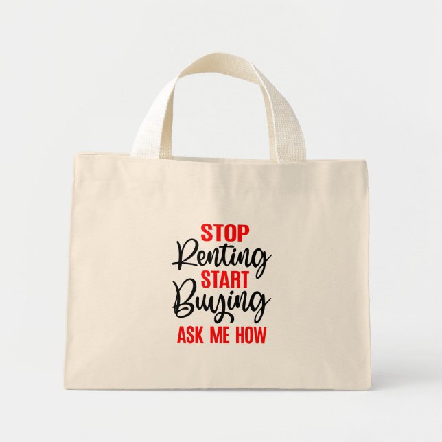 Funny Real Anwesen Agent Geschenk House Broker Rea Mini Stoffbeutel (Vorne)