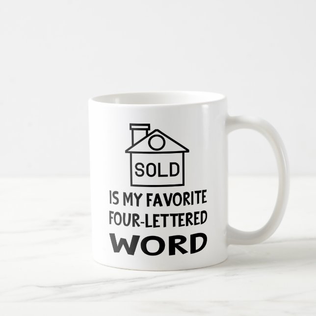 Funny Real Anwesen Agent House Broker Realtor Gesc Kaffeetasse (Rechts)