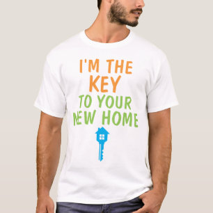 Funny Real Anwesen Agent Niedlich Realtor Zuhause  T-Shirt