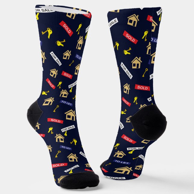 Funny Real Anwesen Agent Novelty Socken (Gewinkelt)