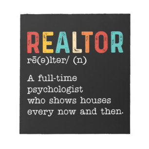 Funny Real Anwesen Agent Realtor Job Beschreibung Notizblock