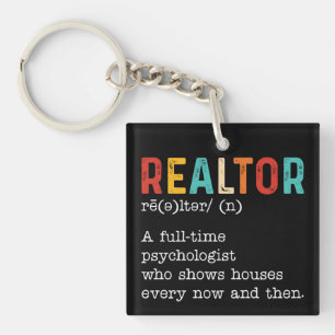 Funny Real Anwesen Agent Realtor Job Beschreibung Schlüsselanhänger