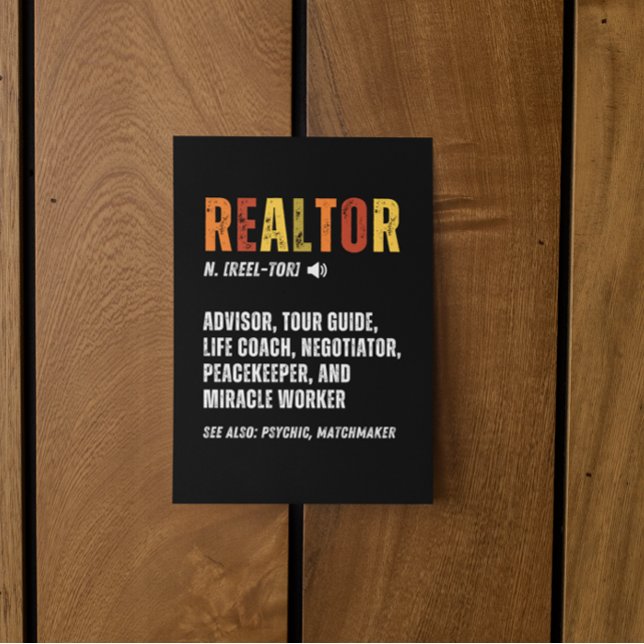 Funny Real Anwesen Broker Realtor Postkarte (funny real estate agent job definition postcard)