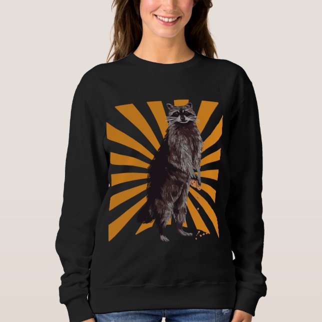 Funny Realistic Raccoon Sweatshirt (Vorderseite)