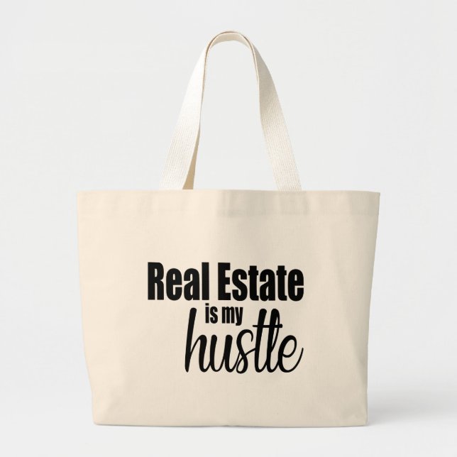 Funny Realtor Real Anwesen Agent Broker Hustel Jumbo Stoffbeutel (Vorne)