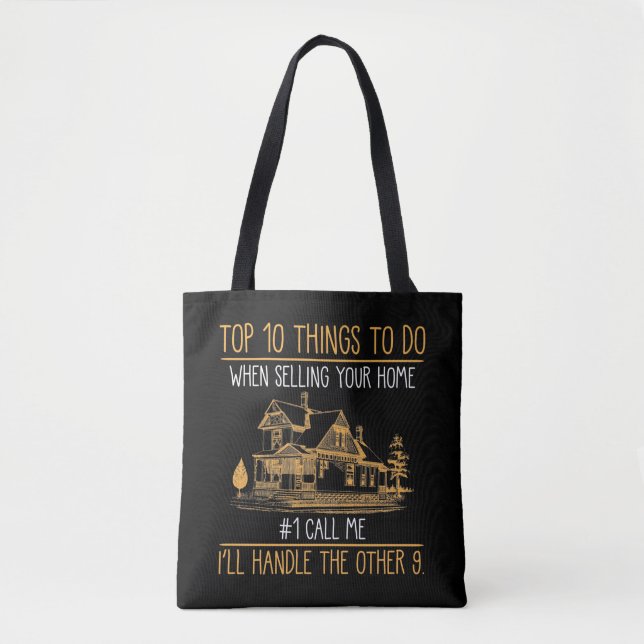 Funny Realtors House Verkäufer Real Anwesen Agent Tasche (Vorderseite)
