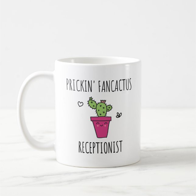 Funny Receptionist Geschenk Idee Kaffeetasse (Links)