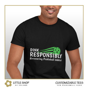 Funny Recovery Pickleball Addict Personalisiert T-Shirt