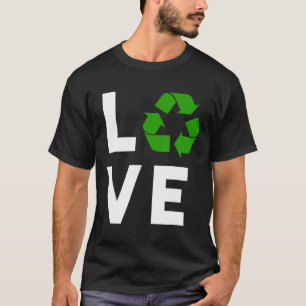 Funny Recycelnd Symbol Umwelt Planet I Liebe T-Shirt