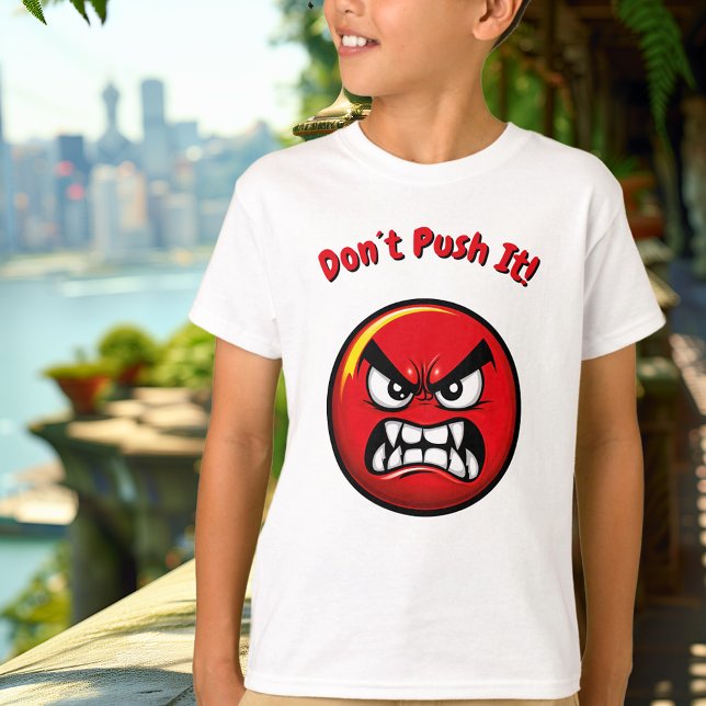 Funny Red Angry Emoji T-shirt enfant (Créateur téléchargé)