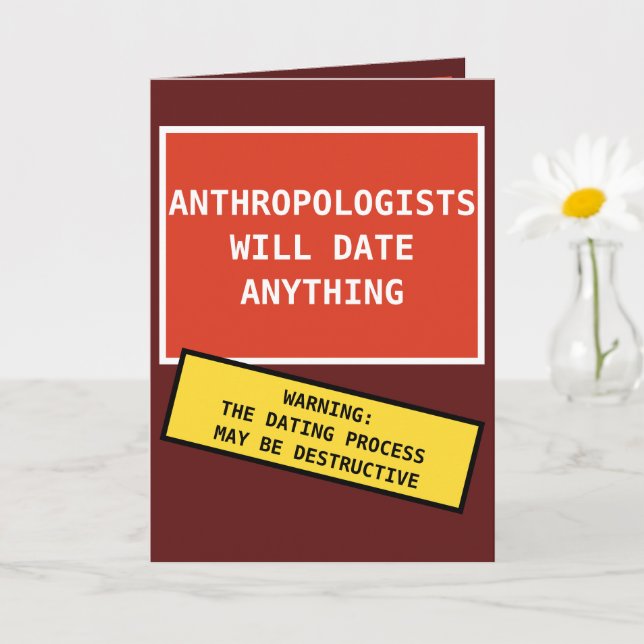 Funny Red Anthropologen werden auf alles kommen Karte (Kleine Pflanze)