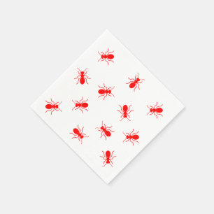 Funny Red Ants Backyard Cookout GRILLEN Grill Picn Serviette
