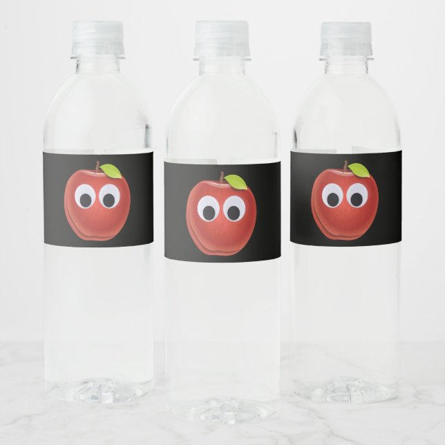 Funny Red Apple mit Googly Eyes (Flaschen)