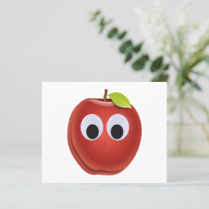 Funny Red Apple mit Googly Eyes