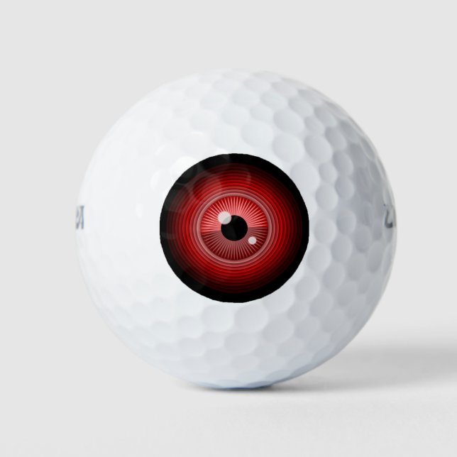 Funny Red Black Evil Devil Eye Magic Art Golfball (Vorderseite)