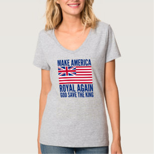 Funny Red Blue Make America Royal wieder Flagge T-Shirt