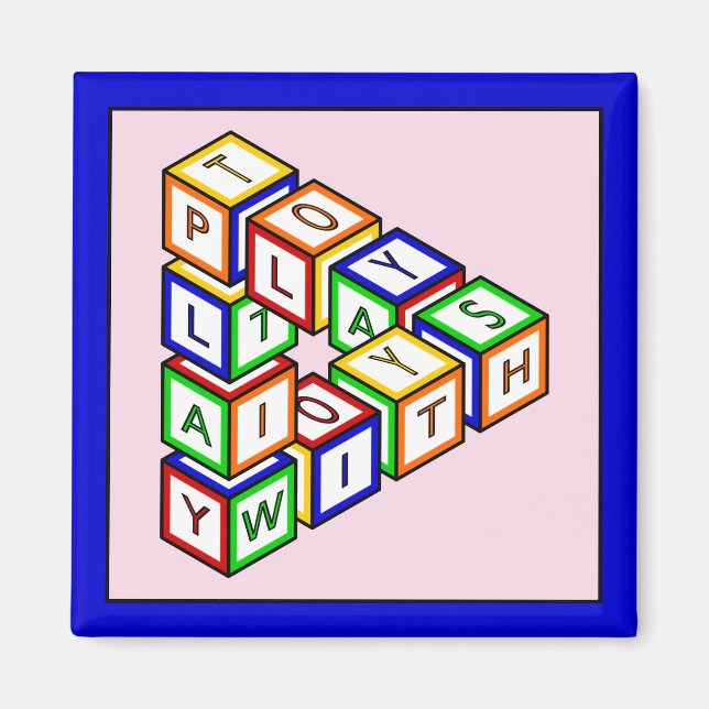 Funny Red Blue Yellow Green Kid Toy Blocks Magnet (Vorne)