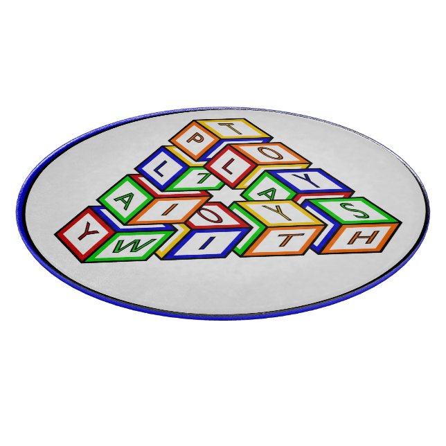 Funny Red Blue Yellow Green Kid Toy Blocks Schneidebrett (Ecke)