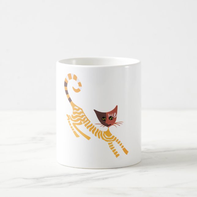 Funny Red Cat Kaffeetasse (Mittel)