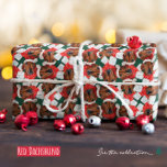 Funny Red Dackel Christmas Pattern Geschenkpapier<br><div class="desc">Das Weihnachtsmuster der Roten Dackel zeigt eine Aquarellfarbe einer Dackel mit einem roten Weihnachtshut und einem roten Weihnachtsschal. Funny Design für Hunde Liebhaber!</div>