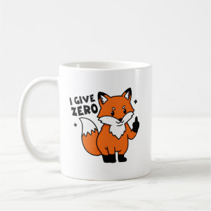 Funny Red Fox Animal Pub Schwarz-weiß Minimalistis Kaffeetasse