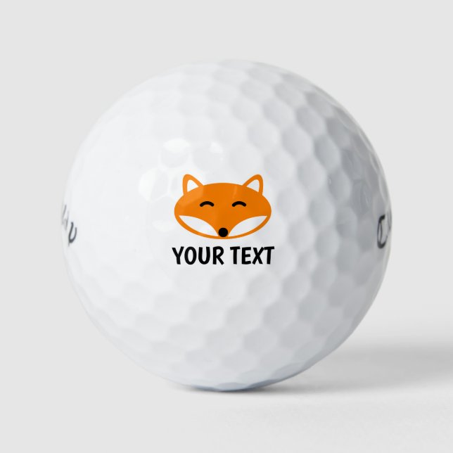 Funny Red Fux Logo Custom Golf Ball Geschenk Set (Vorderseite)