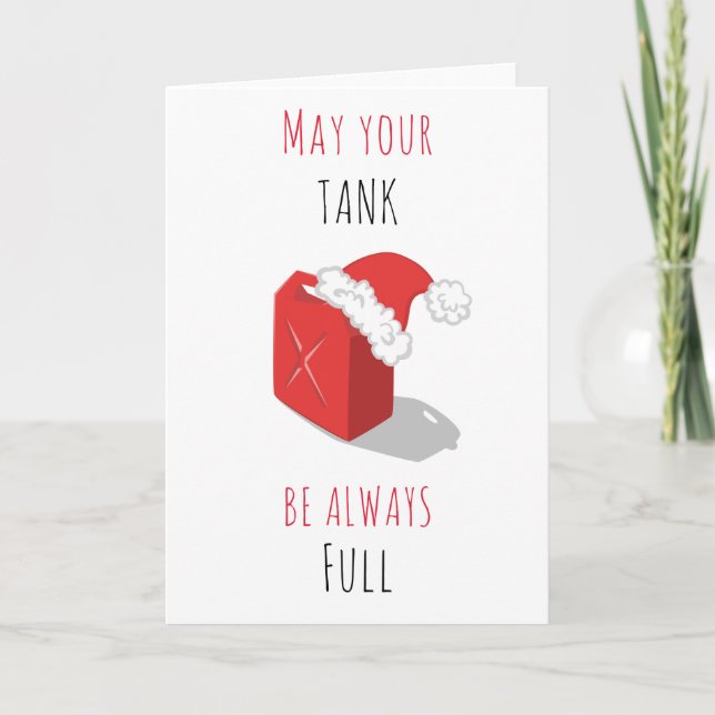Funny Red Gas kann Weihnachten Joke Humorer Spaß Dankeskarte (Vorderseite)