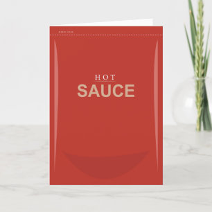 Funny Red Hot Sauce Packet Valentine's Day Card Karte