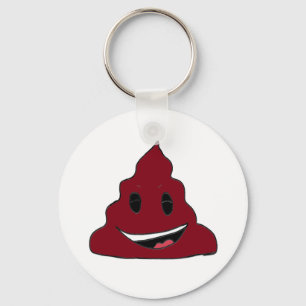 Funny Red Kackte Emoji Schlüsselanhänger